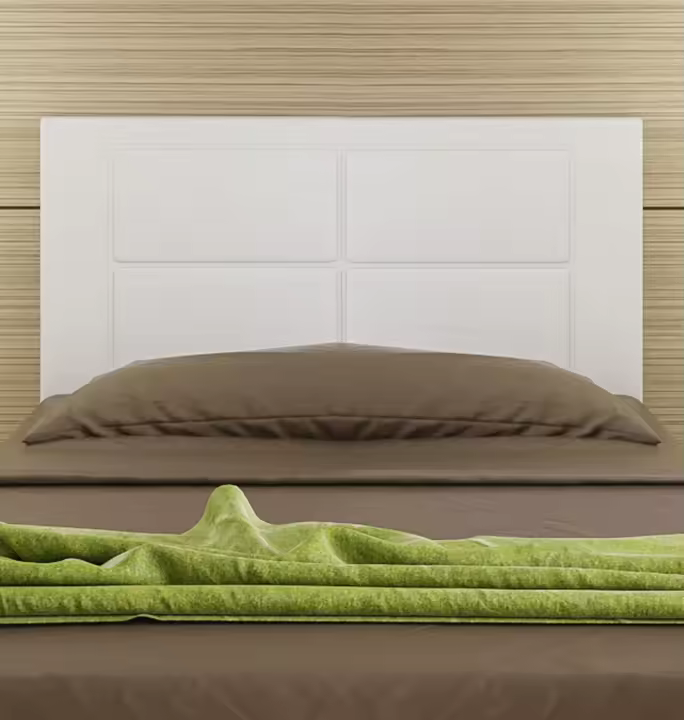 Cabecero Cama tapizado 105 x 55 x 3,0 cm, válido para Cama 80, 90, y 105 cm (Negro) - 1