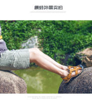 Baotou moda hueca moda al aire libre playa zapatos de conducción agua vadear sandalias de hombre - details 15