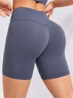 Shorts de Yoga de Cintura Alta para Mujeres Secado Rápido, A Prueba de Levantamientos, Adecuados para Ciclismo y Gimnasio Negro - details 6
