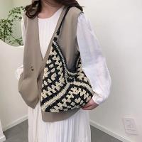 Bolso de Playa Tejido de Moda Diseño Liso, Cierre Magnético, Bolso de Hombro Grande para Mujeres - details 2