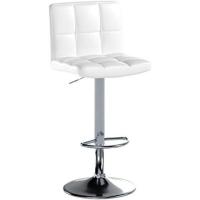 Taburete de Bar Regulable en Altura Diseño Giratorio de 360° con Resalto y Brazo Acero Cromado - details 11