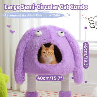 PAWZ Road Árbol para gatos de felpa con condominio grande, postes rascadores, torre pequeña para gatos de interior, linda casa cama para gatitos, juguetes para gatos - details 5