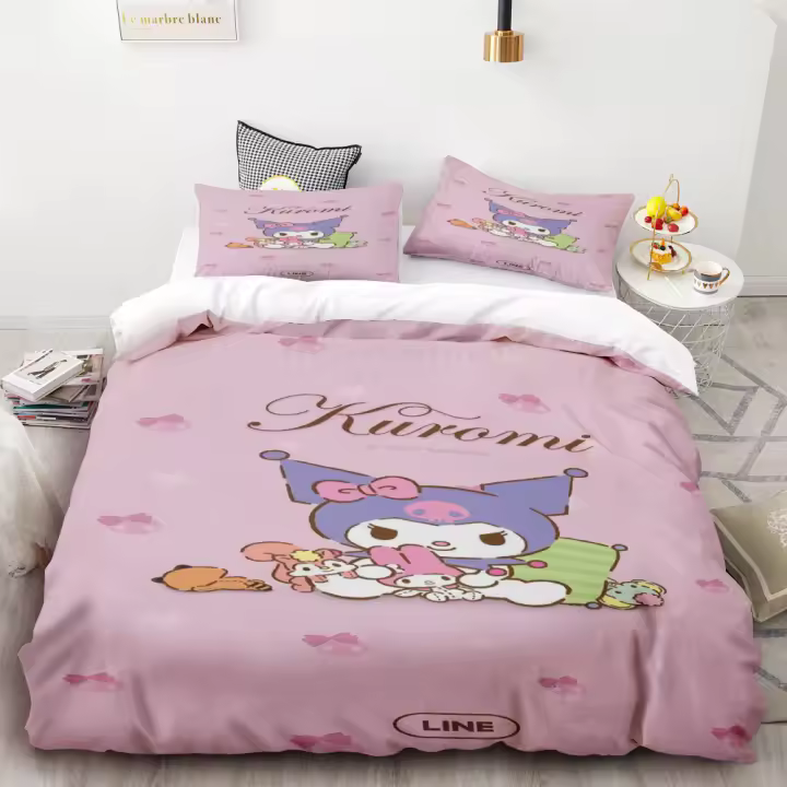 Conjunto de Ropa de Cama de Dibujos Animados para Niños Funda de Edredón de Tamaño Completo y Simple Decoración de Dormitorio Regalo de Hogar Especial para Niños y Adolescentes - 1