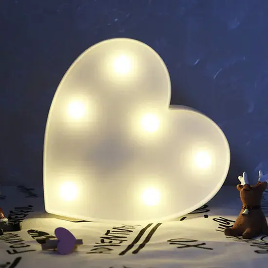 Lámpara LED en Forma de Corazón Romántico Luz Nocturna para Boda, Fiesta, Decoración del Hogar - 1