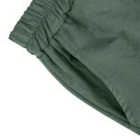 Pantalones Cortos de Lino y Algodón para Mujer Color Sólido, Cintura Suelta, Bolsillo, Botón, Moda Casual - details 39