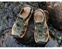 Sandalias de cuero para hombre, zapatos informales antideslizantes para playa y exterior, talla grande 38-48 - details 28