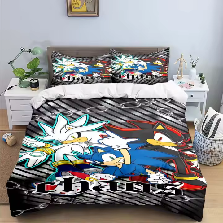 Exquisito Papel Tapiz de Dibujos Animados en 3D Juego de Ropa de Cama de Anime de Impresión Digital - 1