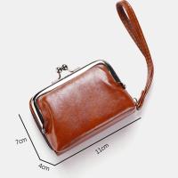Cartera pequeña compacta de cuero PU para mujer, monedero Vintage con cremallera, Clip Vintage, bolso de muñeca de órgano - details 10