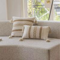 Funda de almohada con borlas para sala de estar, cojín de cama, almohada de cintura, funda de cojín de lujo ligera - details 4