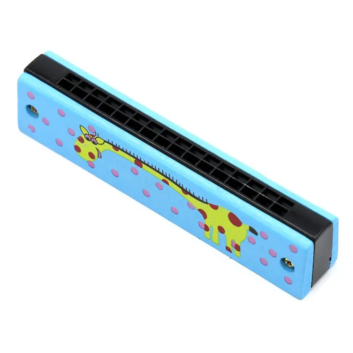 Armónica de madera de 16 agujeros, animales de dibujos animados, juguete de estilo pintado, instrumento Musical para padres e hijos, accesorios educativos para edades tempranas Montessori, Festival de cumpleaños, lindos regalos de ocio para niños y niñas - 1