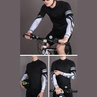 Guantes de brazo negros para hombre - Protector solar, transpirable para ciclismo y deportes al aire libre, manga para motocicleta, conducción y pesca, material de poliéster, equipo deportivo al aire libre |   Guantes de brazo elegantes |   Guantes de bra - details 4