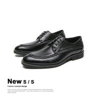 Vestido de negocios para hombres, zapatos de cuero versátiles de moda con cordones casuales bajos negros - details 2