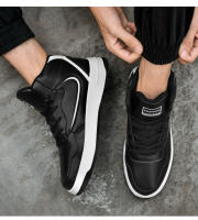 Zapatillas altas de marca para hombre, zapatos de baloncesto antideslizantes, zapatos de tenis transpirables, zapatos deportivos de cuero cómodos, zapatillas Unisex - details 10