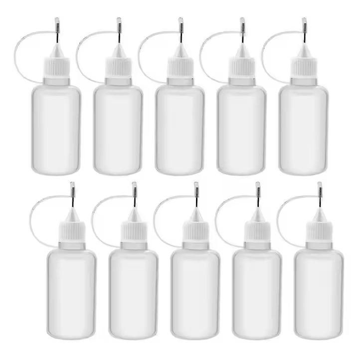 Botellas de Aplicador de Punta Squeezable de Plástico Recargables con Aguja 10pcs de 30ml - 1