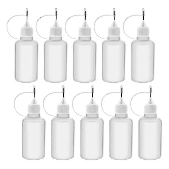 Botellas de Aplicador de Punta Squeezable de Plástico Recargables con Aguja 10pcs de 30ml - 1