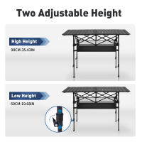 Mesa de Camping Nesmova Ajustable y Plegable Portátil de Aluminio para Picnics Indoor y Outdoor - details 5