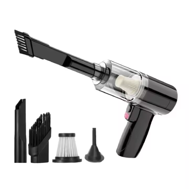 Aspiradora portátil para coche 12000pa, limpiador potente de rincones, mini aspiradora de mano inalámbrica, accesorios de limpieza - 1