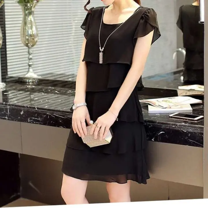 Verano, venta al por menor de gasa de color sólido irregular suelta de manga corta, ropa de mujer elegante y de moda - 1
