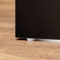 Juego de tocador de mesa de maquillaje con taburete acolchado grande, espejo + varios estantes abiertos + 4 cajones de madera natural - details 17