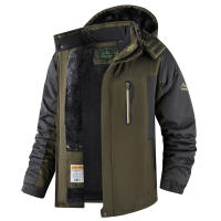 Abrigo grueso de lana para hombre para exteriores, chaqueta de invierno a prueba de viento para mantener el calor, sombrero desmontable, chaqueta informal cómoda, Parka sólida ventilada - details 3