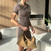 Suéter A-Línea de Cintura de Cable Tres Dimensiones Manga Corta, Ajuste Delgado, Moda Casual para Mujeres - details 15