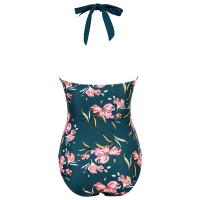 Traje de baño sexy de una pieza con lazo en el cuello y espalda cruzada para mujer - details 20