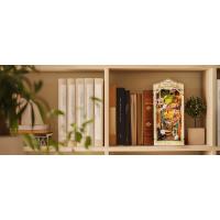 Robotime Rolife Floral Corner Nook 3D juguetes de madera hogar estante de libros decoración DIY casa en miniatura regalos para la familia - details 4