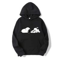 Sudaderas con capucha informales a la moda con estampado de dibujos animados de Snoopy para hombre y mujer, ropa para parejas de otoño e invierno - details 3