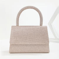Mini nicho fino brillo mano llevar banqueta oblicuo span bolsa de cena - details 5
