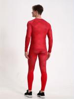 2pcs, Men's Breathable Quick Drying Compression T-shirt & Comfortable High Stretch Leggings - details 1