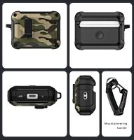 Funda con cierre de seguridad para Airpods Pro 2, accesorios de camuflaje con interruptor, cubierta a prueba de golpes para auriculares, 2023, 2022 - details 4