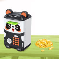 Hucha de Panda de dibujos animados para niños, caja de dinero linda, ahorro de dinero en efectivo, moneda, contraseña, huella digital, cajero automático, juguete educativo para niños, regalo - details 7