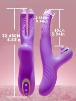 Potente vibrador de punto G de doble cabeza, estimulador de clítoris femenino, consolador de empuje, masajeador vaginal, suministros masturbadores - details 4