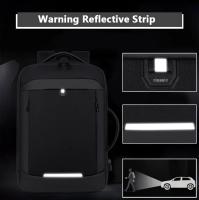 Mochila para ordenador portátil expandible para hombre, bolsa impermeable negra para Notebook, 16 pulgadas, 17 pulgadas, mochila de trabajo multifunción para negocios - details 15