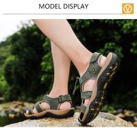 Sandalias De Verano Para Hombre, Zapatos Informales De Cuero Para Hombre, Sandalias Transpirables Para Exteriores Para Hombre, Zapatos De Playa, Zapatillas, Zapatos Romanos De Moda - details 8