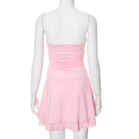 M23DS735 Vestido superior de color sólido plisado de cintura alta ajustado nuevo a la moda para mujer - details 44