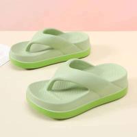 Chanclas de gran tamaño con suela gruesa rosa para mujer de verano para uso informal antideslizante y zapatillas de playa - details 5