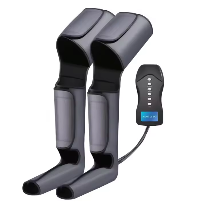 presoterapia aparatologia de estética profesional Masajeador de presión de aire para piernas y pantorrillas, Airbag portátil inalámbrico giratorio de 360 ° , masajeador de músculos del muslo, adelgazamiento de piernas con controlador - 1
