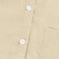 Camisa Simple y a la Moda para Mujer Algodón y Lino Informales, Clásicas con Manga Corta y Borlas - details 37