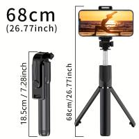 Estilo de vida integrado para selfie, trípode con rotación de 360 ​​grados, ultraportátil y duradero, soporte para teléfono móvil con control remoto inalámbrico, grabación de video, fotos, transmisión en vivo, alimentado por batería. - details 1