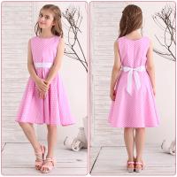 Vestido retro para niña, vestido vintage de princesa de verano sin mangas con lunares de algodón ligero y romántico floral de los años 50 para fiesta y boda Daliy - details 10