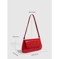 Bolso vintage para debajo del brazo, bolso bandolera para mujer, bolso de mano para mujer Hundred Tote, rojo - details 42