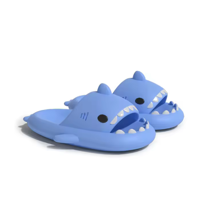 Nueva generación de tiburones interior y exterior hogar baño fondo grueso resistente al desgaste pareja zapatillas frescas - 1
