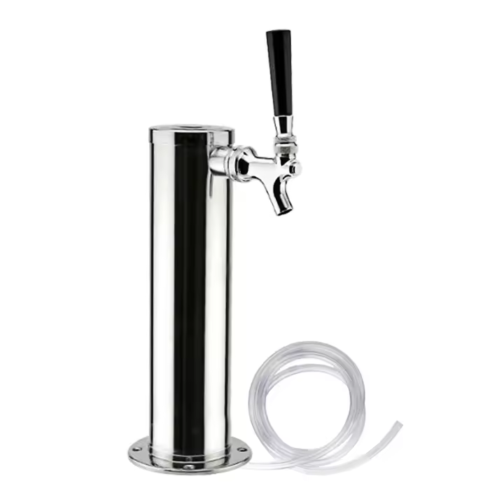 Kit de dispensador de cerveza, grifo de un solo grifo, Torre Kegerator de cerveza de barril, acero inoxidable para Bar - 1