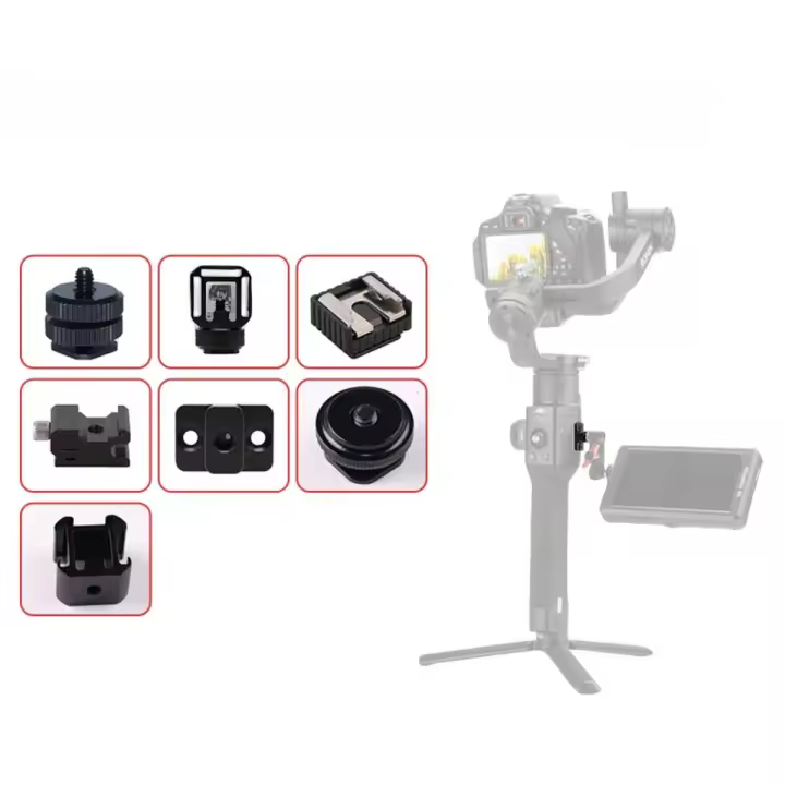 Montaje de linterna de Metal con Adaptador de zapata fría Triple, placa de expansión de doble capa, soporte de zapata caliente, accesorios multiusos - 1