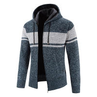 Nueva moda, abrigo con capucha para hombre, Otoño Invierno, cárdigan grueso de lana, suéter informal versátil, suéter de punto para mantener el calor para hombre - details 1