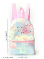 Mochila informal de gran capacidad con bordado simple e impresión, mochila escolar de viaje al aire libre transfronterizo - details 13