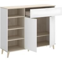 Mueble Auxiliar de cocina, color Blanco/Natural, 102x120x40 cm - details 5