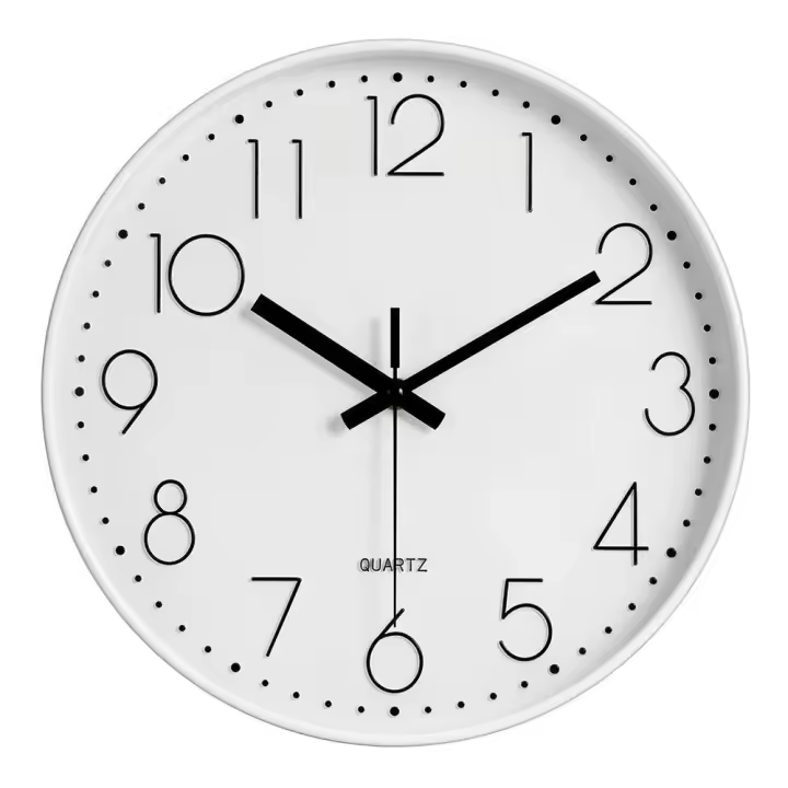 Reloj de cuarzo silencioso de 30 cm, reloj de pared decorativo redondo sin garrapatas - 1