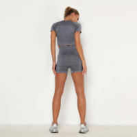 Hamidou-camisetas deportivas de Yoga para mujer, Tops sin costuras para Fitness, ropa deportiva para correr y gimnasio - details 15